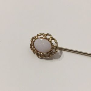 Genuine Opal Vintage Gold Tone Stick Pin